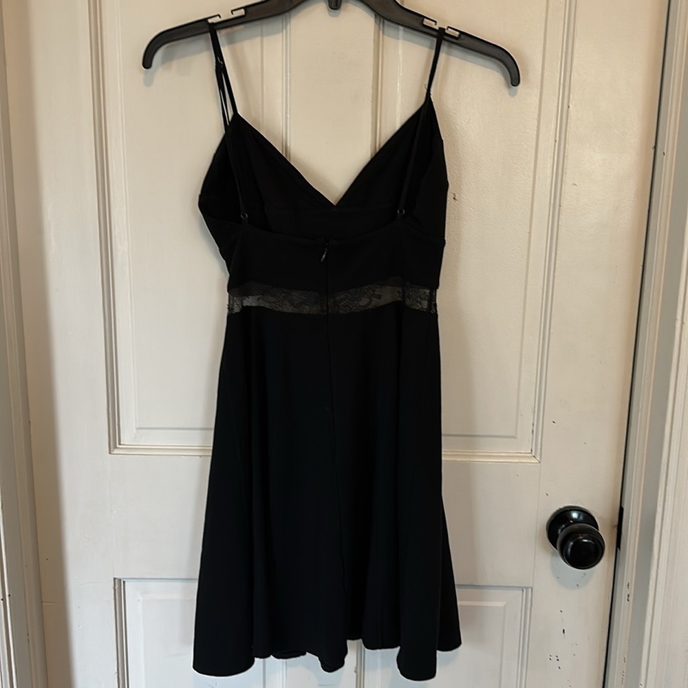 Beautiful 😍 Noam Hanoch Alexandra black Lace-Inset A-Line Black Dress Size 0 - Picture 7 of 14